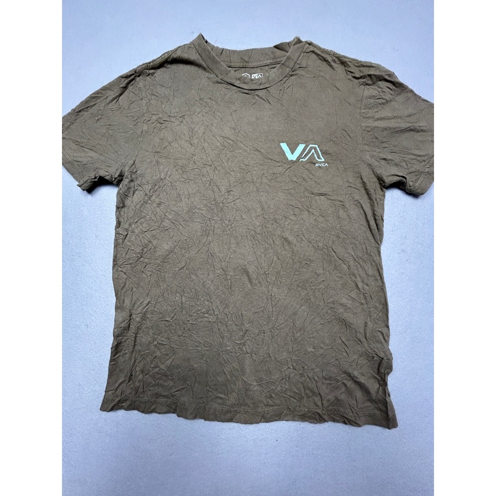 RVCA T-Shirt 100% Cotton Olive Green Small Mens